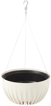 Горшок для цветов подвесной Lamela Mira Bowl 30х16 см Кремовый (9749775)