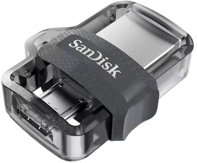 Флеш пам'ять USB SanDisk Ultra Dual Drive m3.0 256GB USB 3.0 + microUSB Black-Gray (SDDD3-256G-G46)
