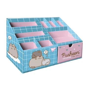 Органайзер настільний Pusheen 8 відділень картон YES (708222). Блакитний
