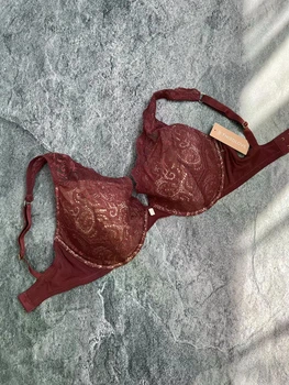 Кружевной бюстгальтер Thirdlove 24/7 Lace Contour Plunge 70G бордовый