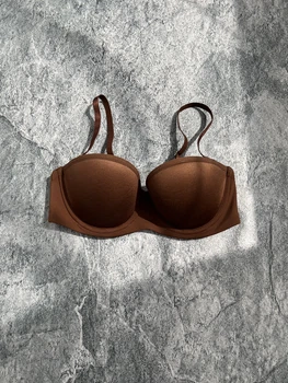 Бюстгальтер балконет Thirdlove Classic Strapless Bra - шоколад - 70В