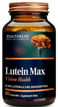 Suplement diety Doctor Life Luteina Max 25 mg + Zeaksantyna 5 mg 60 kapsułek (5906874819821)