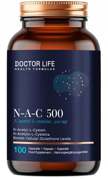 Suplement diety Doctor Life NAC 500 mg 100 kapsułek (5905692385822)