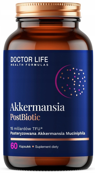 Suplement diety Doctor Life Akkermansia PostBiotic Bakterie Postbiotyk 15 mld 60 kapsułek (5905692385853)