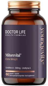 Suplement diety Doctor Life Mitorevital extra strength urolityna A 500mg 60 kapsułek (5905692385617)