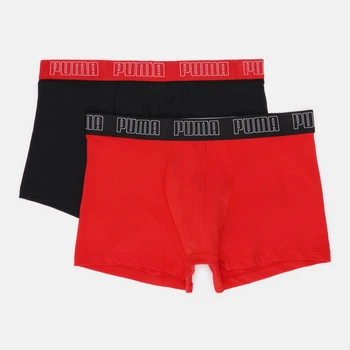 Набір трусів боксерів чоловічих бавовняних Puma Men Everyday Trunk 2P 93832107 M 2 шт Red/Black (8720245557078)