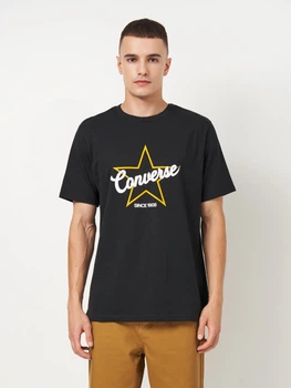 Футболка хлопковая длинная мужская Converse CVM5T183 M Black (0198820347624)