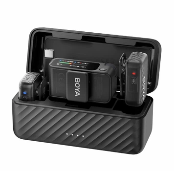 Петличный микрофон BOYA BOYAMIC 2-02 /2025/ Type-C+3,5 mm TRS с зарядным кейсом (для iPhone/ Android/фото-видеокамеры) (50056)