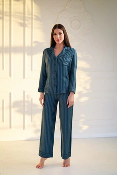 Костюм домашний женский жакет и брюки Komilfo Lilu 2264-3230 XL изумрудный