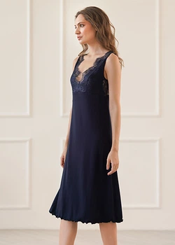 Сорочка ночная Komilfo Claire 1454 3XL синий