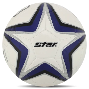 Мяч футбольный №5 PU ламинированный сшит машинным способом STAR POWER SHOT SB8295C_Белый-темно-синий