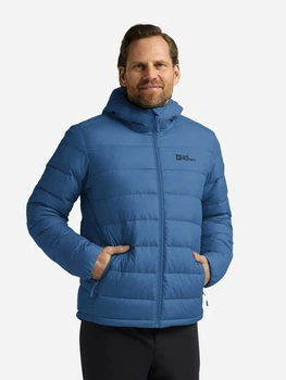 Пуховик зимовий короткий чоловічий Jack Wolfskin Ather Down Hoody M Rds 1207671-8026 L Блакитний (4064886511810)