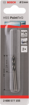 Zestaw wierteł do metalu Bosch HSS PointTeQ 2 x 24 / 49 mm 2 szt (2608577155)