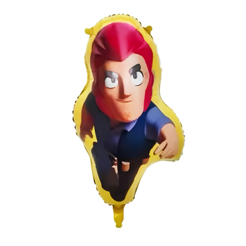 Фольгированный Шар Colt Brawl Stars Бравл Старс 67x43см (29") Разноцветный