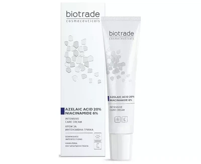 Крем інтенсивної дії з азелаїновою кислотою 20% і ніацинамідом 6% Biotrade Intensive Care Cream 30 ml
