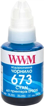 Краска для принтера чернила водорастворимые Чорнило WWM E673C for Epson L800 140g Cyan
