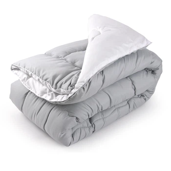 Ковдра Руно зимова полуторна 140x205 см силіконова Grey White (27094)