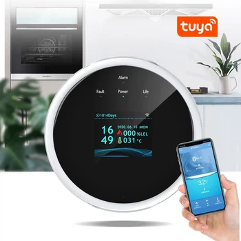 Датчик утечки природного газа TUYA Wi-Fi LCD CH4 LPG