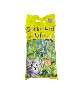 Наповнювач для котячого туалету соєвий 2,6 кг (6 л) Soffi-Cat Tofu Персик