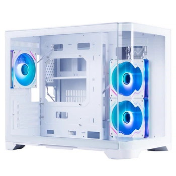 Корпус 1stPlayer UV6-WH-2FC7R-W-1FC7-W White без БП