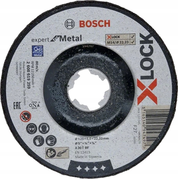 Tarcza szlifierska Bosch X-Lock 125 mm A30 2608619259 (3165140947497)