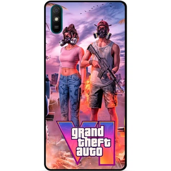 Силиконовый чехол бампер Candy для Xiaomi Redmi 7a GTA ГТА