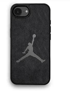 Чехол из премиальной Алькантары для iPhone 16e Jordan черный