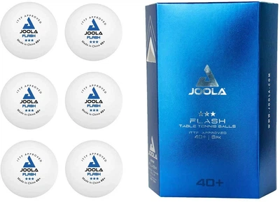 Мячи для настольного тенниса (6 шт) Joola FLASH 3* 40+ ITTF, white
