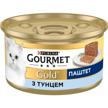 12шт, Паштет для кошек Purina Gourmet Gold. С тунцом 85 г (7613031381029)