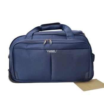 Сумка на колесах велика поліестер Cannes синій 1040(L) blue
