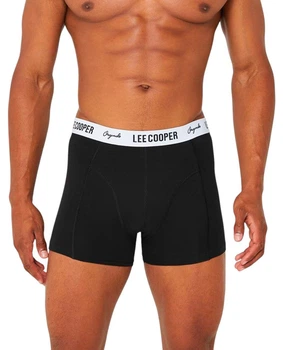 Трусы-боксеры мужские Lee Cooper 42261140WHITE 3XL черные с белым поясом (2422611405509)