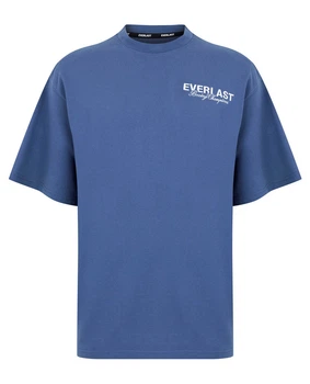 Футболка мужская спортивная с рукавом средней длины Everlast 59345718 XXL синяя (2593457184709)