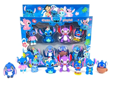 Набір силіконових фігурок Ліло і Стіч “LILO STITCH” 8 шт. (9527-3А)