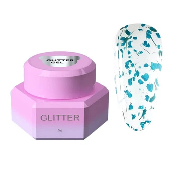 Гель для дизайна You Are Cute Glitter Gel 09 с сухоцветами 5 мл
