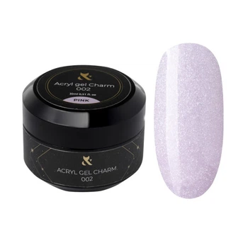 Акрил-гель F.O.X Aсryl Gel Charm 002 Pink розовый с мелким шиммером 30 мл