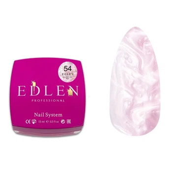 Гель строительный Edlen Professional Builder Gel Pearl 54 с перламутровым эффектом лилово-розовый 15 мл