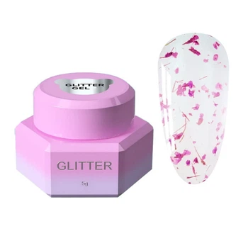 Гель для дизайна You Are Cute Glitter Gel 13 с сухоцветами 5 мл