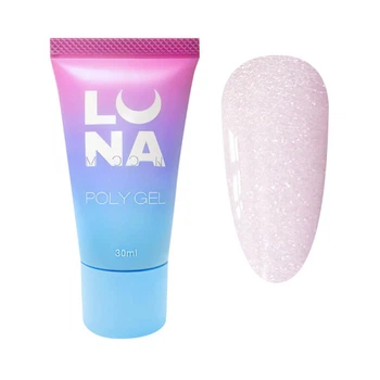 Полигель Luna Poly Gel 14 розовый нюд с шиммером 30 мл