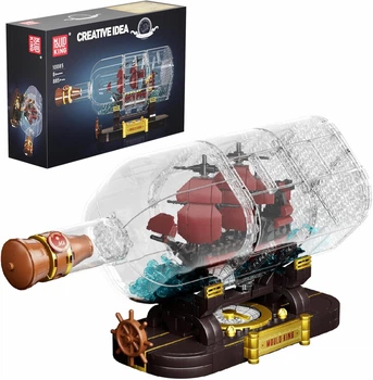 Конструктор корабель піратський у пляшці « Queen Revenger » MOULD KING різнокольоровий 885 деталі (10085).