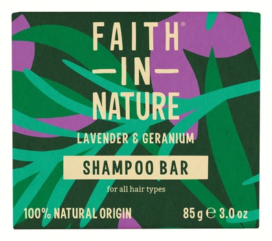 Натуральний твердий шампунь Faith in Nature Lavender & Geranium Shampoo Bar із лавандою та геранню 85 г (708002300400)