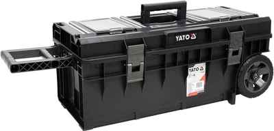 Ящик для інструментів YATO, з 2 органайзерами, 793х385х322 мм, на 2 колесах, пластиковий корпус [1]