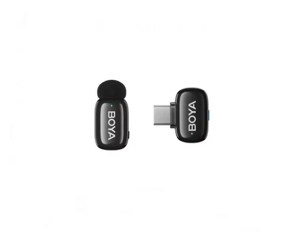 Беспроводной петличный мини микрофон Boya mini-17 с разьемом Type-C для Android iPhone 15, 16, 17, Air, Pro, Pro Max Черный
