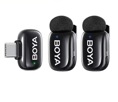 Двойной петличный беспроводной микрофон BOYA Mini-23 Type-C для Android IPhone 15/16 Laptops iPhone 17, Air, Pro, Pro Max
