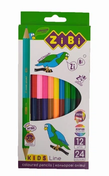 Карандаши цветные двусторонние Kids Line, 24 цвета (12 шт.)