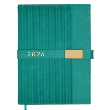 Щоденник датований 2026 BUROMAX А5 LEROY 21145-06 бірюзовий /BM.21145-06/