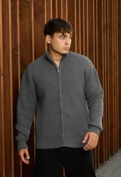 Свитер Мужской Стафф Серый Вязаный Оверсайз Стильный Staff 99 Gray Oversize L (359264)