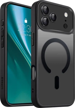 Etui plecki Etteri Matt Mag do Apple iPhone 17 Pro Black/Transparent (5907504556765)