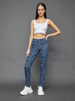 Джинсы в леопардовый принт женские Calzedonia Темно-синий (modp0467 d-blue1 (S (36))