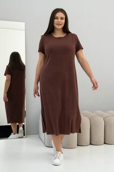 Жіноча трикотажна сукня Бейн RiMari 44 Шоколадний (rm22404)