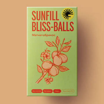 Цукерки Sunfill Bliss-balls матча-абрикос 135г